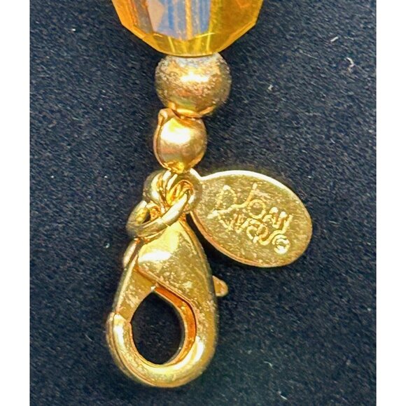 Joan Rivers Necklace with Cheetah Print and Topaz Colored Aurora Borealis Beads - Picture 4 of 8